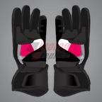 Pink and Black Motorcycle Gloves