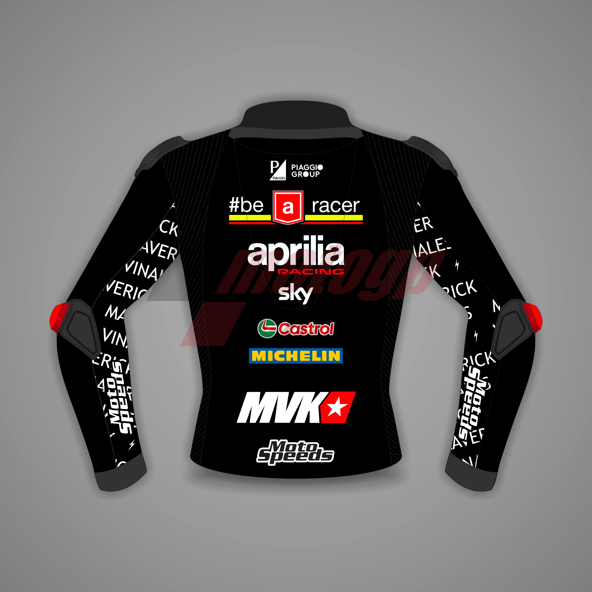 Red and Black Biker Jacket