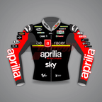 Maverick Vinales Red and Black Biker Jacket British GP 2024