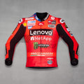 Red Leather Moto Jacket Marc Marquez Ducati MotoGP 2025