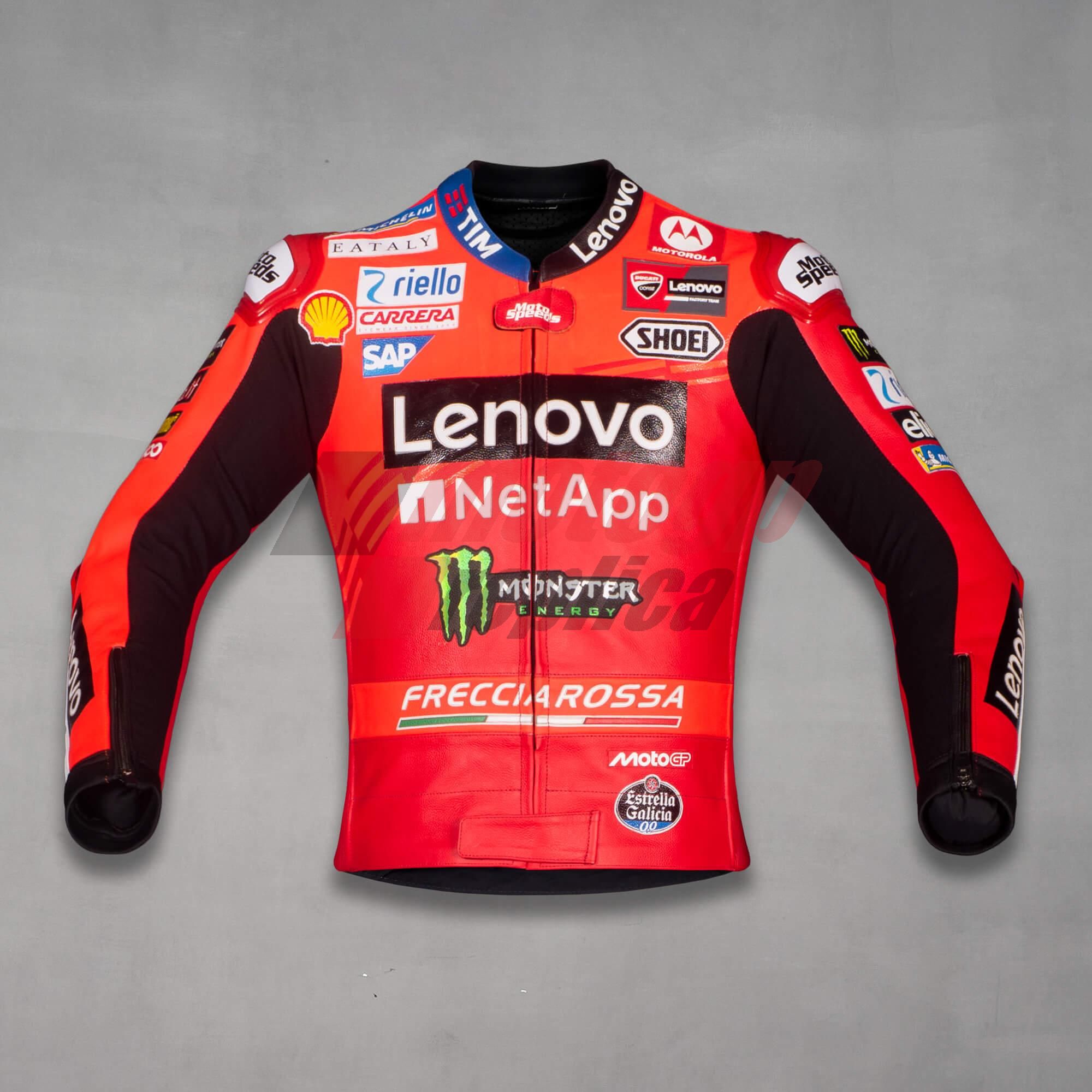 Red Leather Moto Jacket Marc Marquez Ducati MotoGP 2025