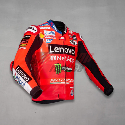 Red Leather Moto Jacket