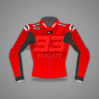 Marc Marquez Red Moto Jacket Winter Test 2024