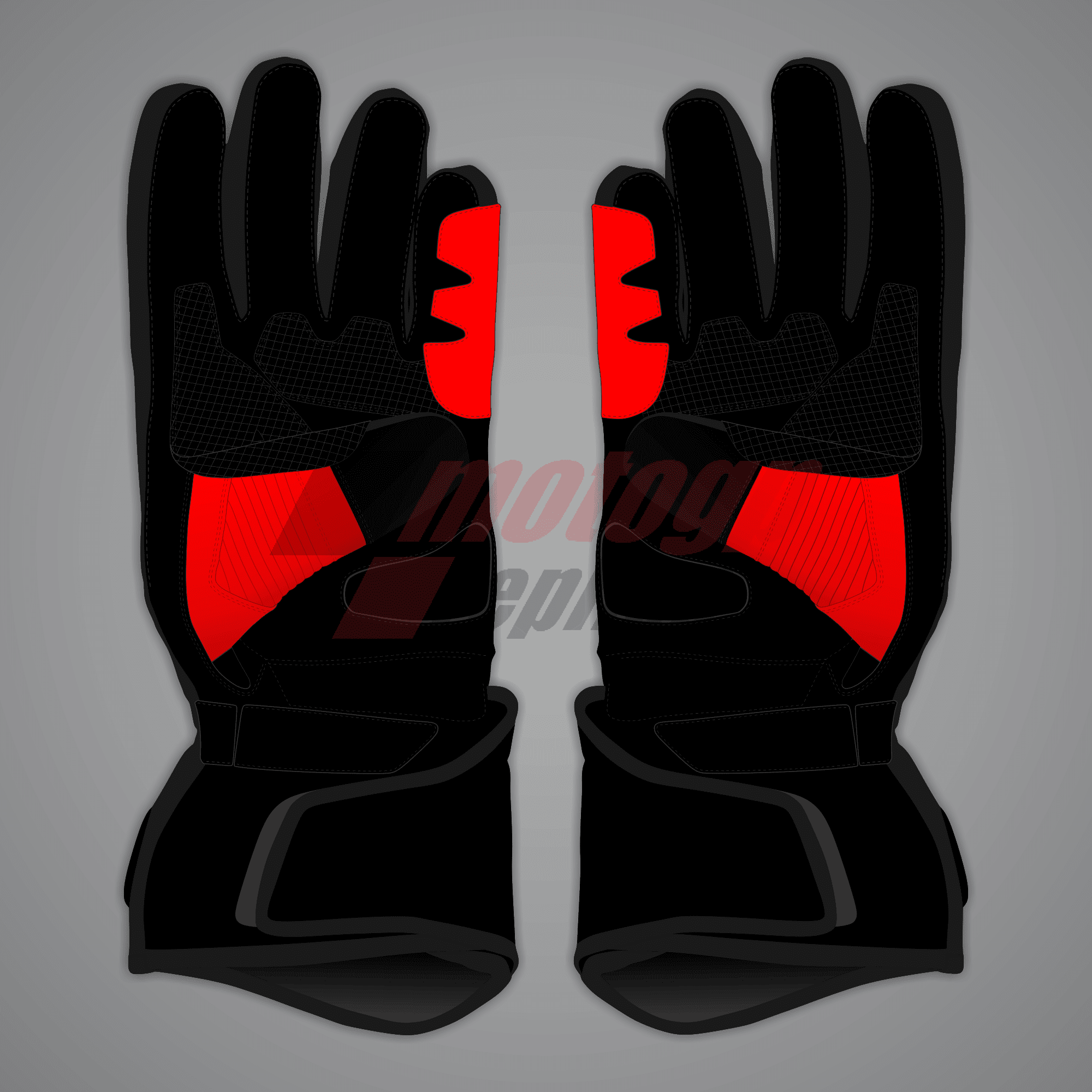 Red Motorcycle Gloves