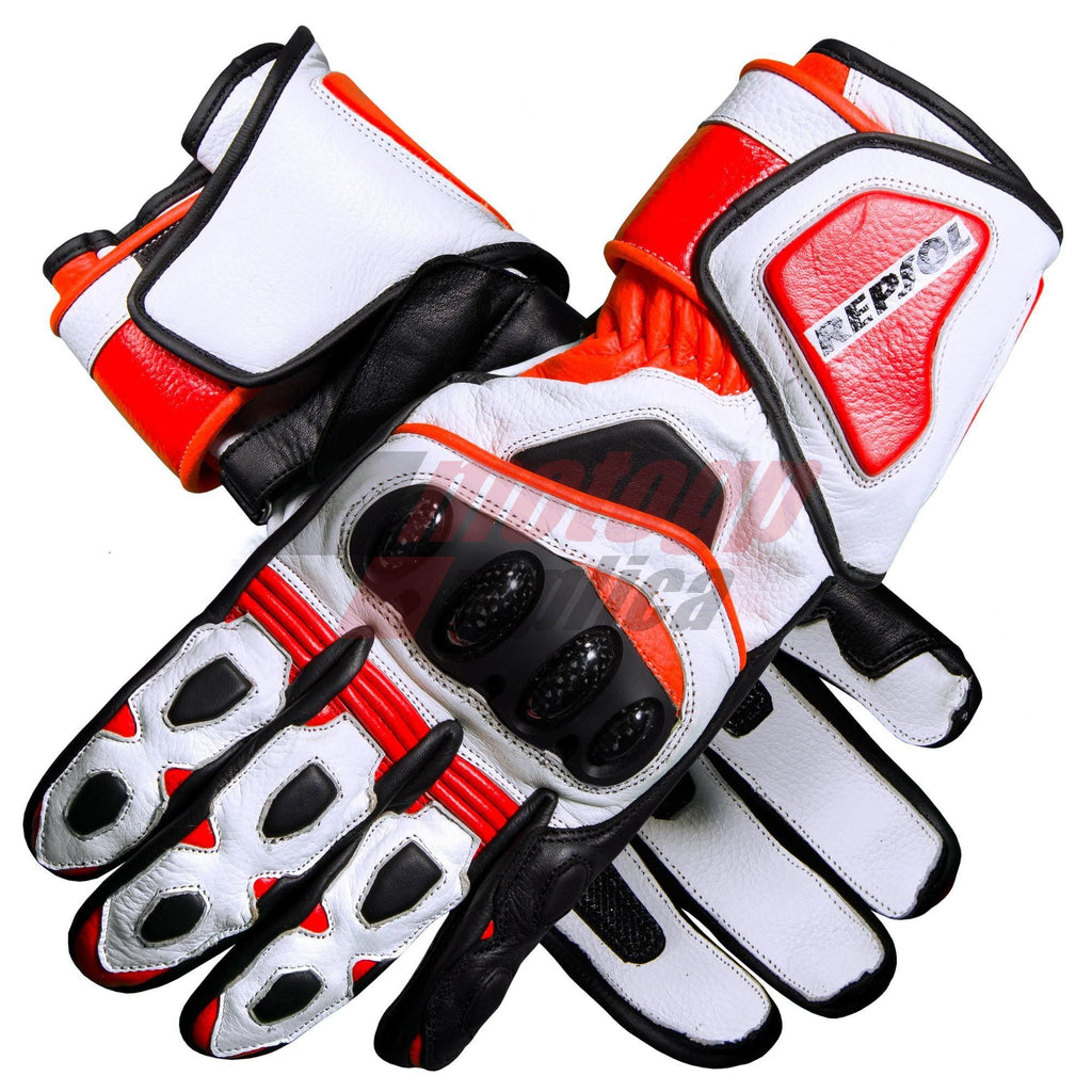 Repsol Pro Motorbike Leather Gloves
