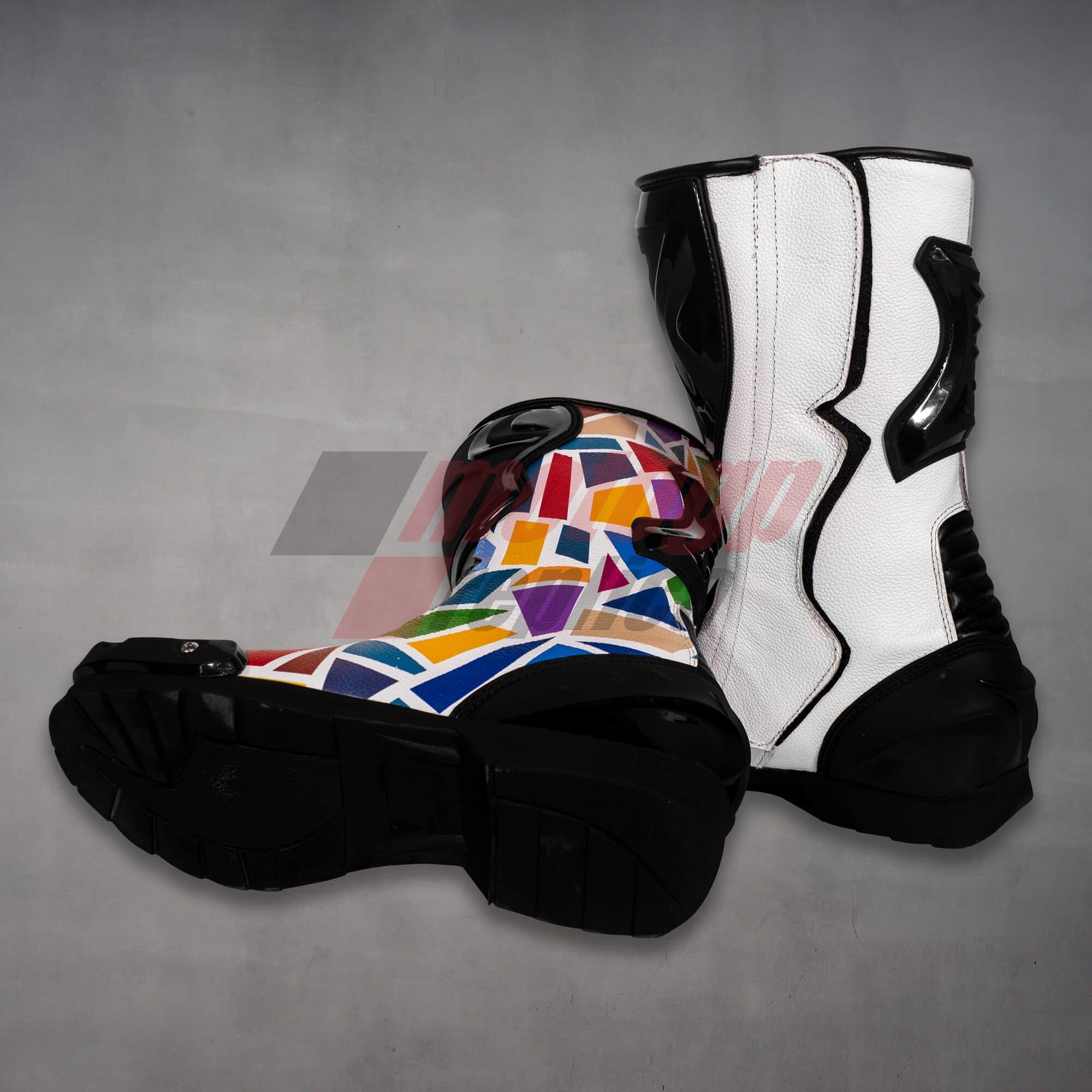 motorcycle boots white