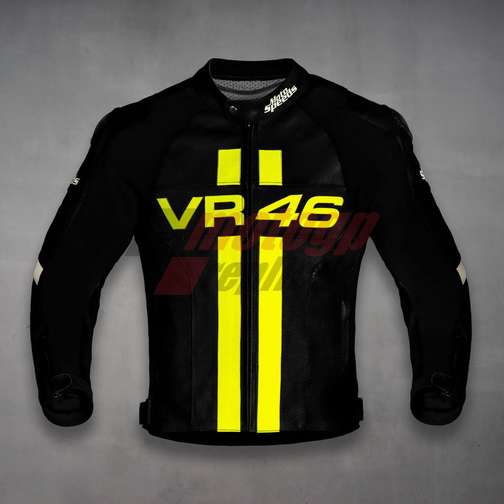 Valentino Rossi VR46 Leather Jacket Black
