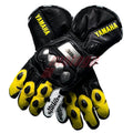 Yamaha Racing Leather Motorcycle Gloves Yellow