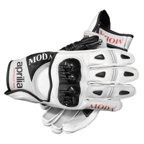 Aprilia Replica Short Leather Riding Gloves