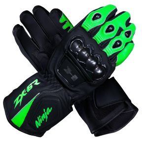 Kawasaki Replica Ninja ZX-6R Leather Motorcycle Gloves