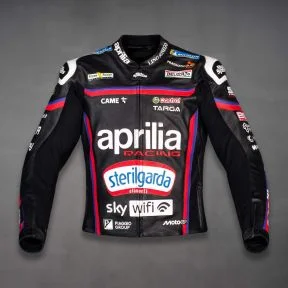 Leather Moto Jacket Jorge Martin Aprilia Replica MotoGP 2025