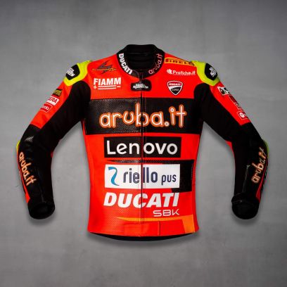 Alvaro Bautista Ducati Replica Red Leather Jacket WSBK 2023