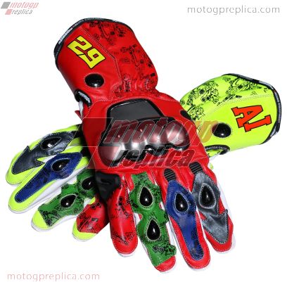 Andrea Iannone 2013 Leather Motorbike Gloves