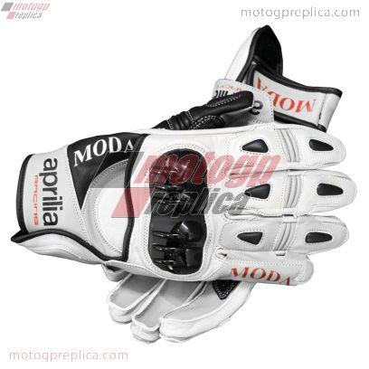 Aprilia Replica Short Leather Riding Gloves