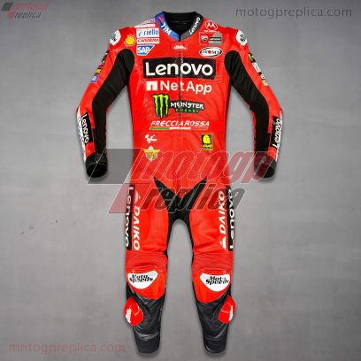 Francesco Bagnaia Ducati Replica Motorcycle Racer Outfit MotoGP 2024