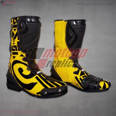 Francesco Bagnaia Yellow Moto Boots Misano GP 2023