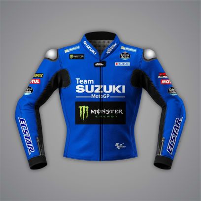 Joan Mir Track Leather Jacket Suzuki Replica MotoGP 2022