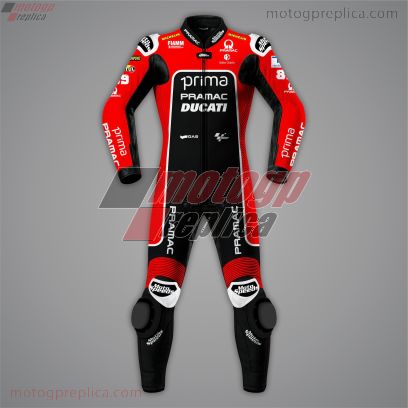 Jorge Martin Road Racing Suit Ducati Replica British GP 2024