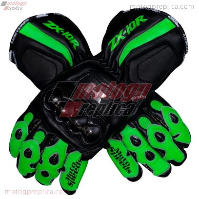 Kawasaki Replica Ninja ZX-10R Motorcycle Gloves