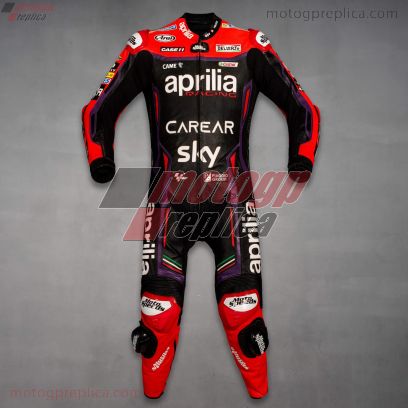 Maverick Vinales Aprilia Replica Biker Suit MotoGP 2023