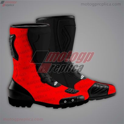 Maverick Vinales Red Racing Boots MotoGP 2023-24