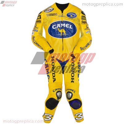 Max Biaggi Camel Honda Replica MotoGP 2004 Leathers