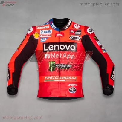 Red Leather Moto Jacket Marc Marquez Ducati Replica MotoGP 2025