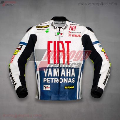 Valentino Rossi Petronas Replica Yamaha Leather Motorcycle Jacket