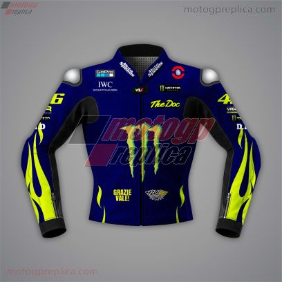 Valentino Rossi Yamaha Replica Motorbike Jacket Blue MotoGP 2024