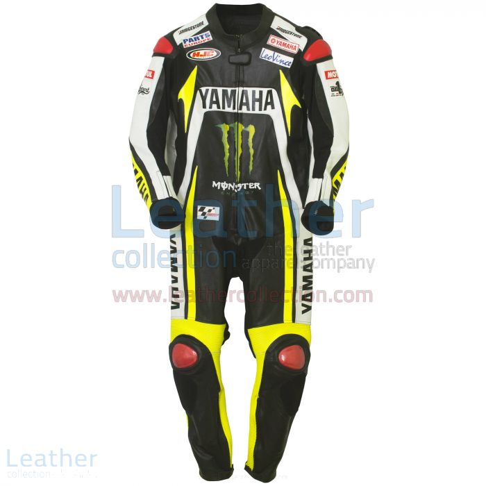 Ben Spies Monster Yamaha 2010 Motorbike Leather Suit front view