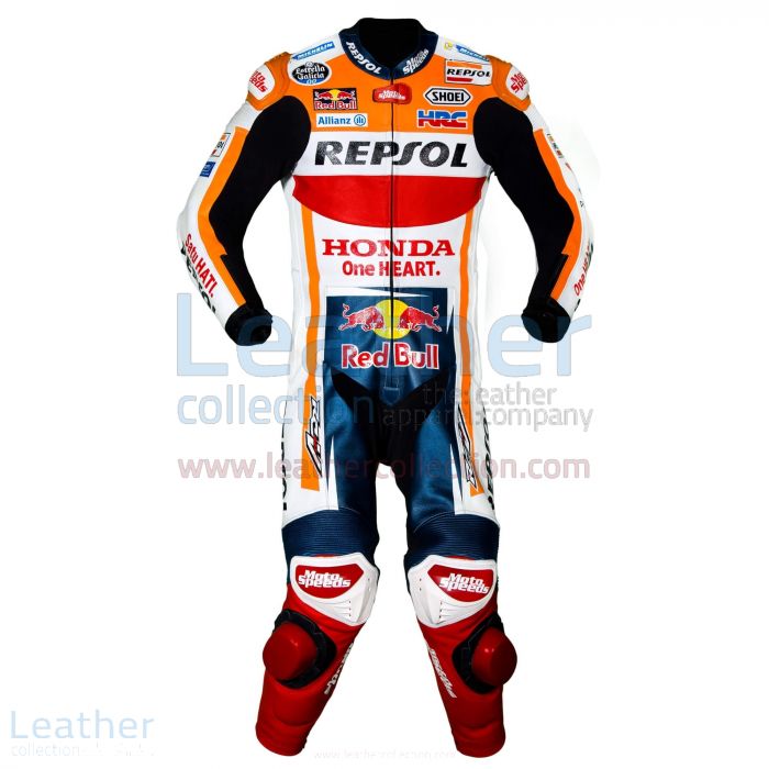 Marquez Honda Repsol MotoGP 2018 Leather Suit front view